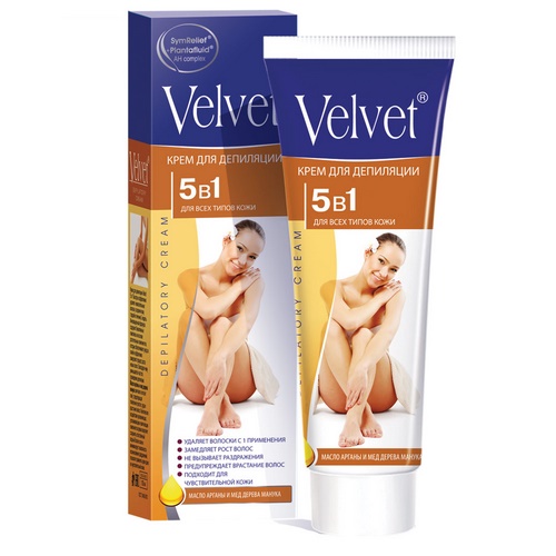 Velvet Крем для депил. 5в1 (удален., замед. роста, против врастания, увл, масло органы и ед дерева м