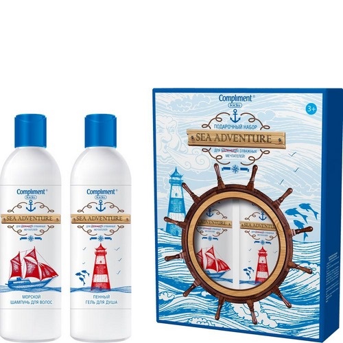 Compliment Kids Sea Adventure (Пенный гель д/д 250мл + морской шампунь 250мл + магнитная фо